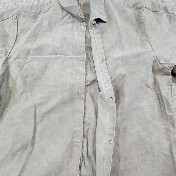 VTG 60s Sager Safety Safeguards Glove Corp Mens 50 Snap Up Cotton Work Shirt - Picture 11 of 16